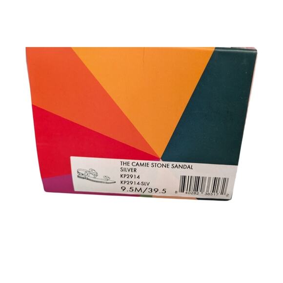 NWB Katy Perry Collection Camie Stone Sandals Silver Size 9.5 - Picture 3 of 5